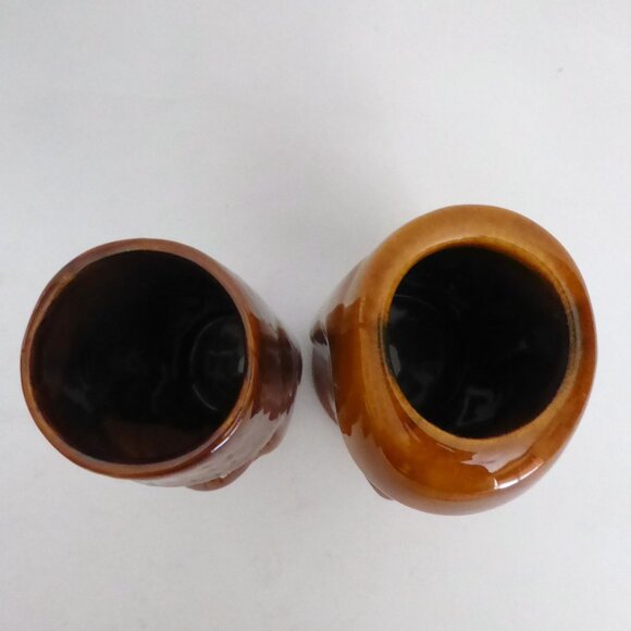 NEW VINTAGE EASTER ISLAND MAORI MOAI TOTEM BROWN CERAMIC TIKI MUG SHOT LOT OF 6 - Picture 5 of 13